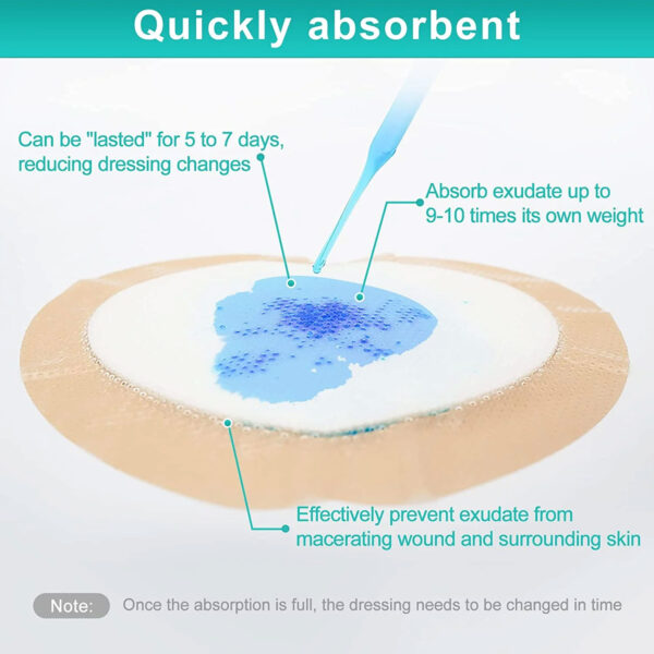 ⁦Sacrum Foam Bandages Silicone Adhesive Border⁩ - الصورة ⁦3⁩